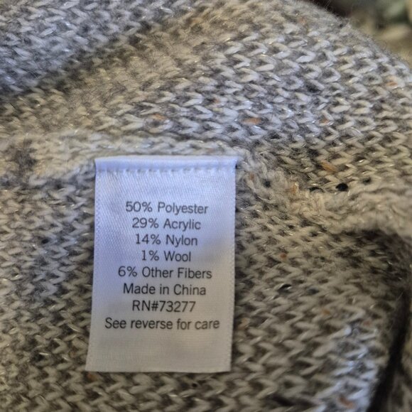 Nine West Hooded Cardigan Sweater M NWT Open Front Wool Blend Lagenlook Comfy - Picture 7 of 9